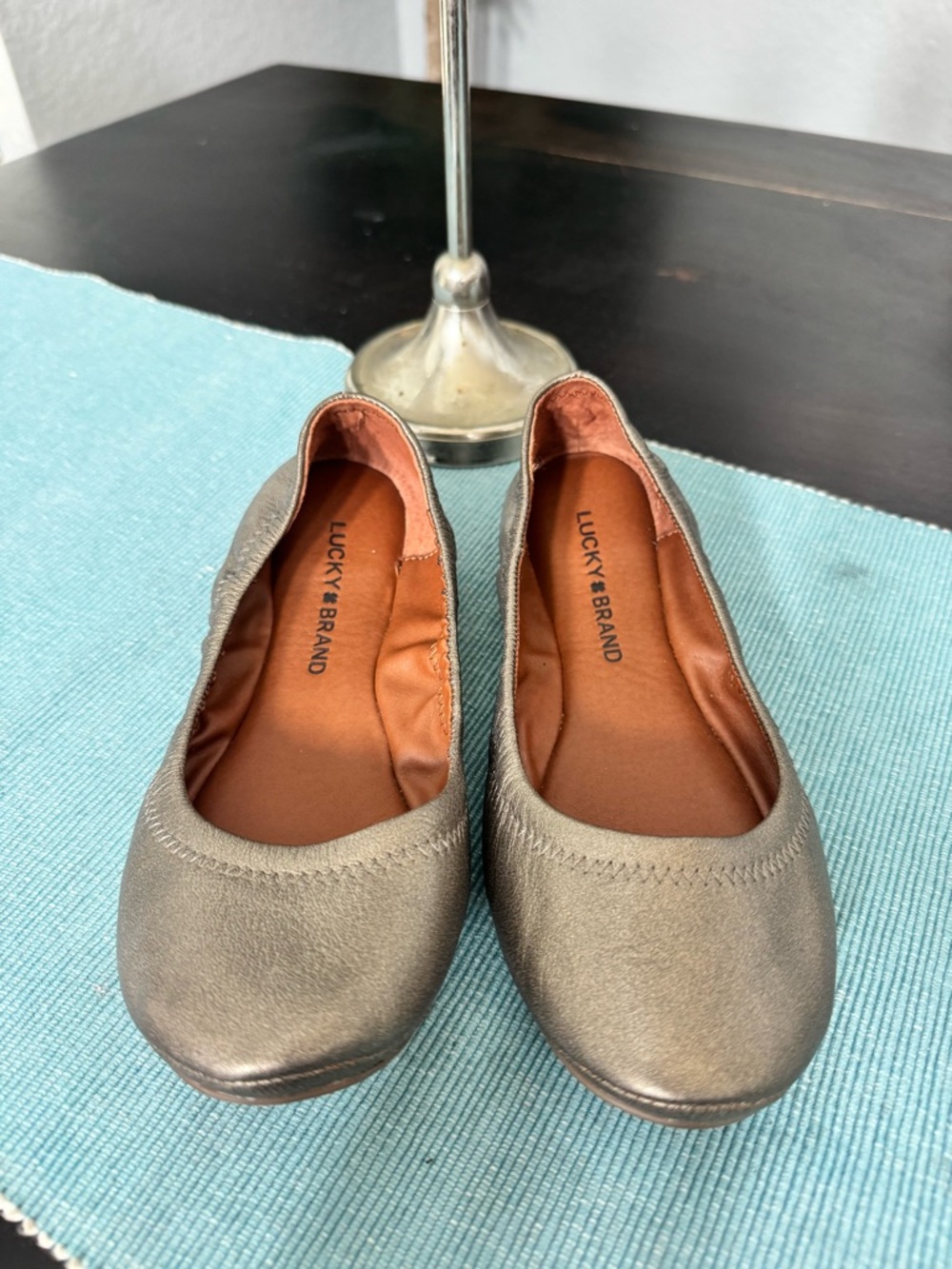 Lucky Brand Metallic Slip-On Ballet Flats 6